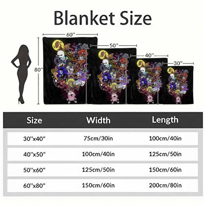 Dark Moon Flannel Throw Blanket, Gothic Fantasy Print - image 4