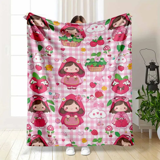 Little Red Riding Hood Flannel Throw Blanket - Soft, Durable, Lightweight for Living Room and Gift