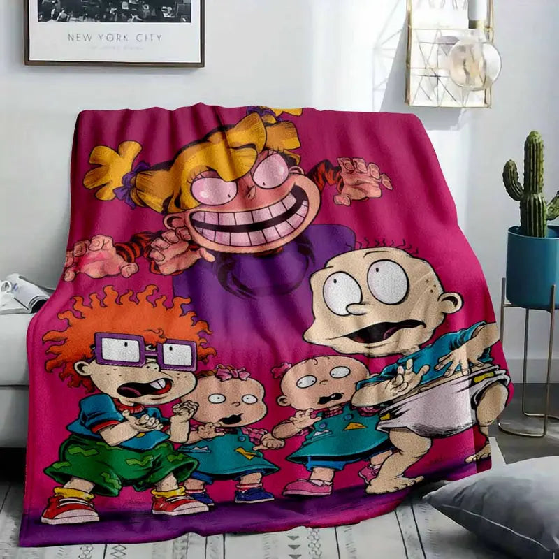 Rugrats Comic Theme Flannel Throw Blanket - image 2