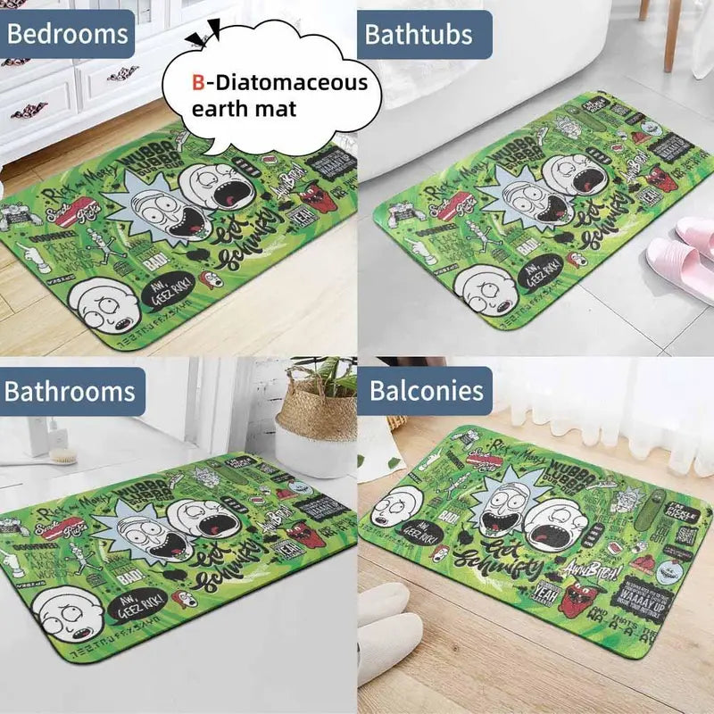 Rick and Morty Durable Washable Video Game Rug with Non-Slip Backing, 80x50cm - image 13