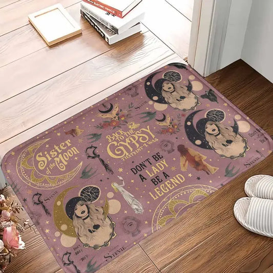 Stevie Nicks Inspired Flannel Rug, Anti-Slip Mat