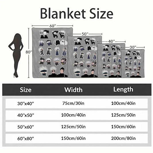 Jujutsu Kaisen Anime Blanket Soft Plush Throw 30x40 and 50x60 Inches - image 4