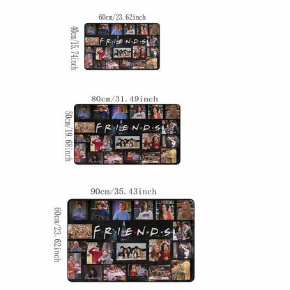 Friends TV Show Iconic Character Collage Floor Mat - Durable Non-Slip Rubber & Polyester Textile - image 16