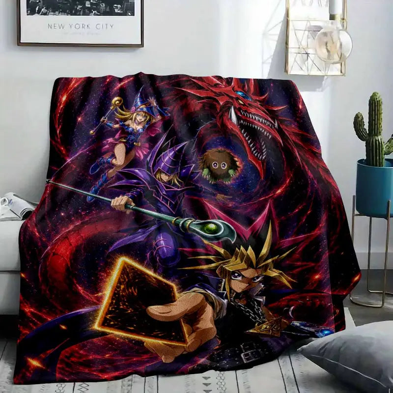 Anime Fantasy Battle Flannel Blanket, Dark Magician - image 2