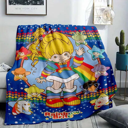 Rainbow Brite Fleece Blanket - Vibrant Star Animation Art, Soft & Lightweight for Bedrooms & Cozy Nights - image 2