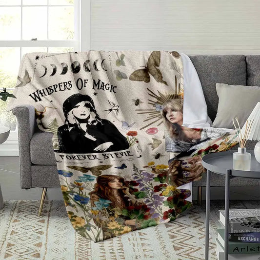 Stevie Nicks Floral Flannel Soft Throw Blanket 50x60 inch Medium Size - image 3