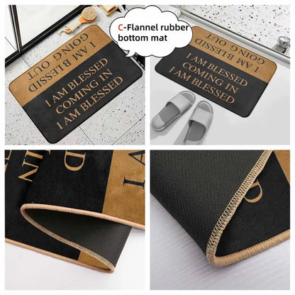 Blessed Entrance Doormat Non-Slip Durable Flannel Rubber Bottom Mat 80x50cm - image 5