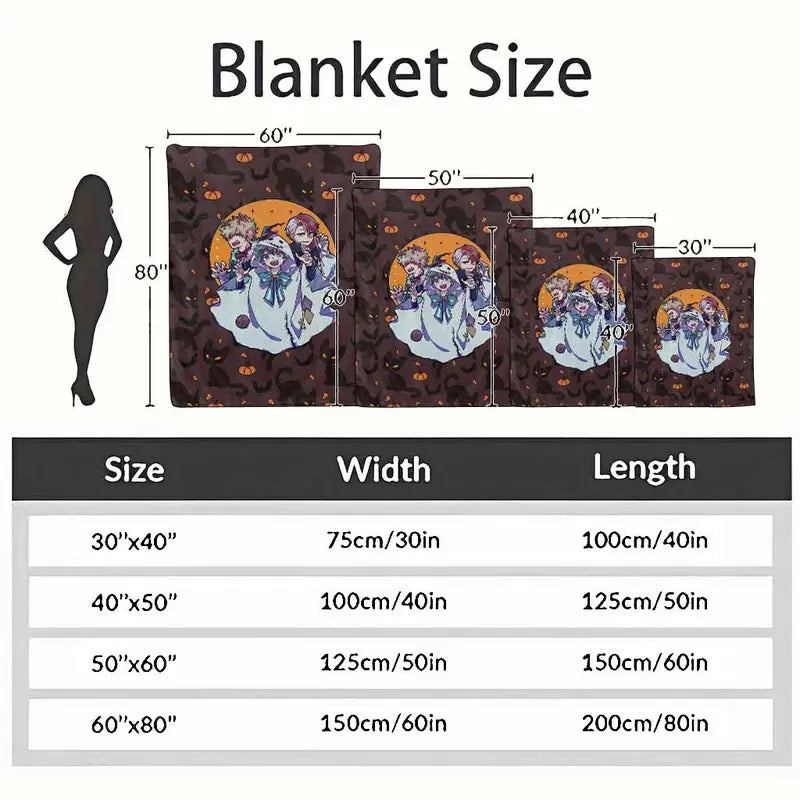 Anime Halloween Flannel Blanket - Ultra Soft Plush Throw - image 10