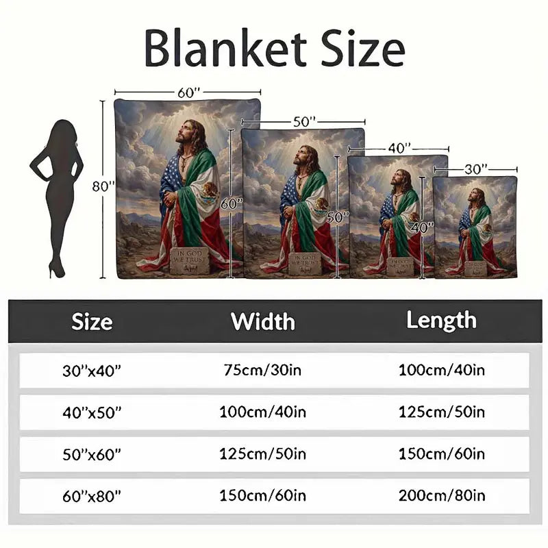 Faith Prayer Flannel Throw Blanket 50x60 Inch - image 4