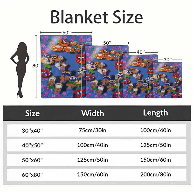 Cosmic Adventure Flannel Blanket Anime Character Print Ultra Soft Lightweight Warm Cozy Throw Perfect For Bedroom Bedding Living Room Sofa Couch Travel Camping Movie Night Gifts - image 4