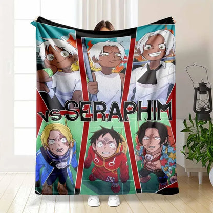 Anime Figure Flannel Throw Blanket, Soft, Multiple Sizes