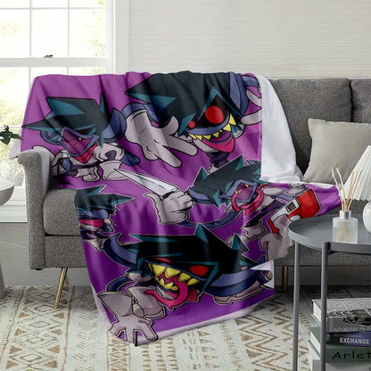 Animated Monster Flannel Fleece Blanket, Dynamic Shadow Creature Print, Ultra-Soft Plush Durable Lightweight, Decorative Throw for Bedroom Movie Night Camping, Vibrant Stylish Modern Home Decor Gift - image 3