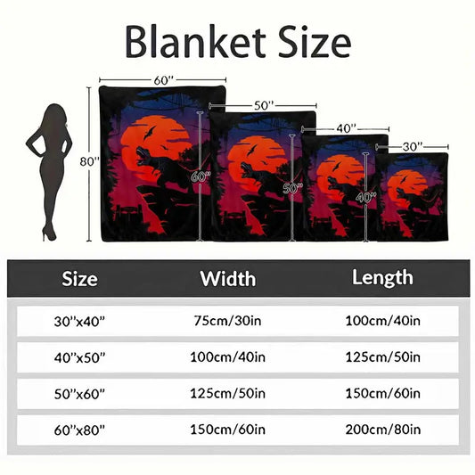 Dinosaur Sunset Flannel Blanket, Soft Warm Throw - image 4