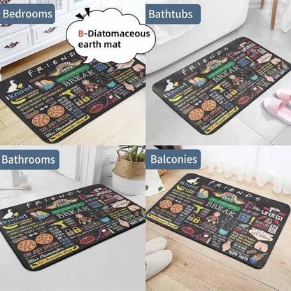 Friends TV Show Themed Rug - Central Perk Print and Quotes | Soft Non-Slip Polyester Carpet for Living Room and Bedroom - image 11