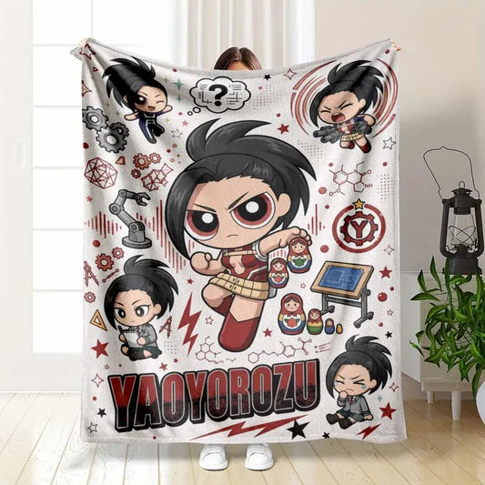 Anime Heroine Flannel Fleece Blanket - Soft, Breathable Textiles & Soft Furnishings