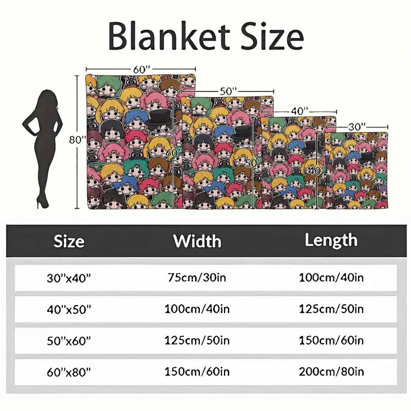 Anime Rock Style Flannel Throw Blanket Soft Lightweight Cozy Plush Fleece - image 4
