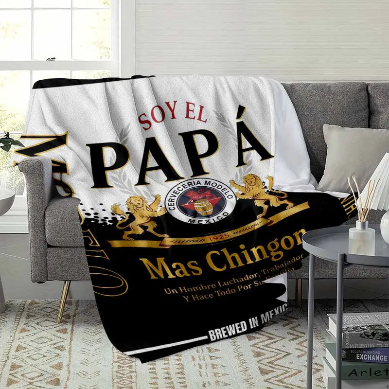 Mexican Theme Flannel Fleece Blanket - Fun Quote & Beer Parody, Soft & Durable, Multiple Sizes - image 3