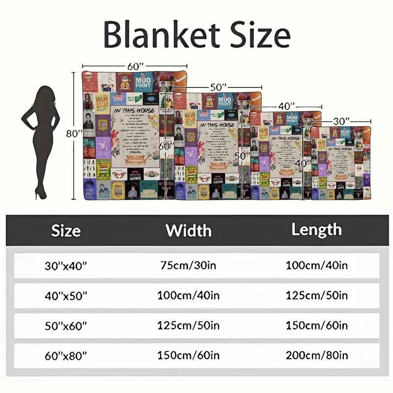 Friends Themed Flannel Blanket - Soft Anti-Pilling Throw - image 4