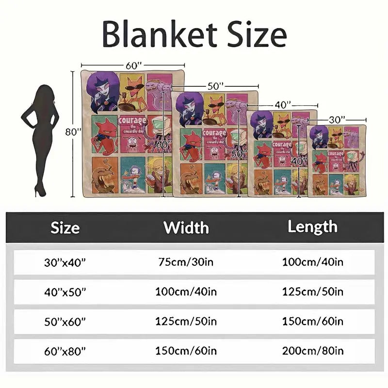 Retro Cartoon Panel Flannel Blanket - Soft Warm Cozy Throw for Living Room - image 4