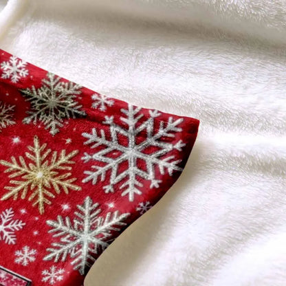 Merry Baddie Bratmas Flannel Blanket Ultra Soft Red Christmas Throw - image 6