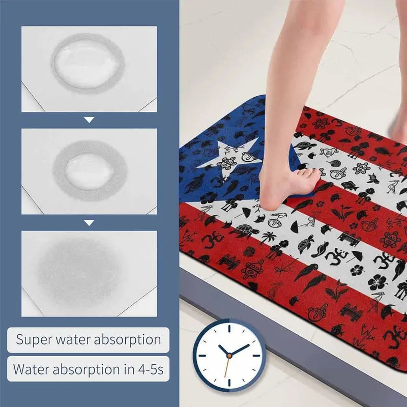 Puerto Rico Flag Area Rug Tropical Island Vibes Mat - image 5