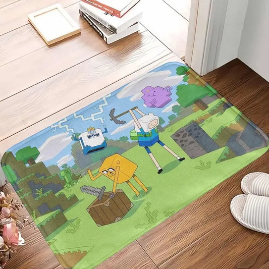Gaming Room Voxel Rug - Polyester Rubber Mat 80x50cm