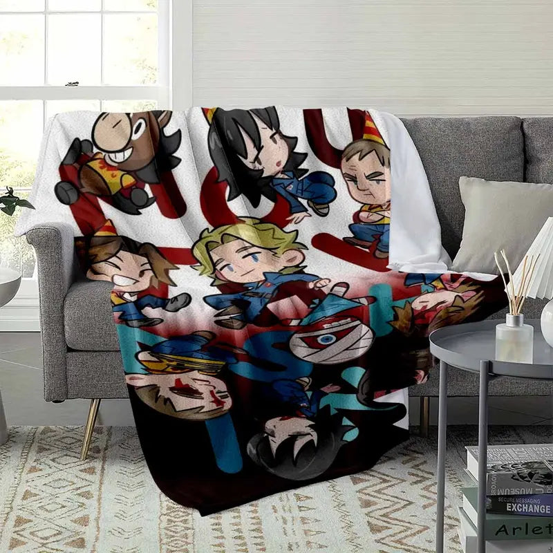No Rush Chibi Anime Style Flannel Blanket Soft Lightweight Throw - image 3