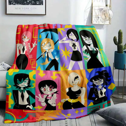 Anime Girl Graphic Flannel Blanket Plush Throw, Super Soft 50x60 - image 2
