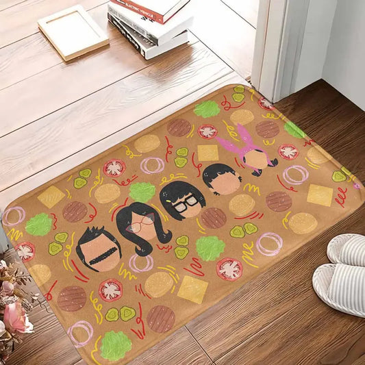 Burgers Belcher Family Floor Mat Flannel 60x40cm