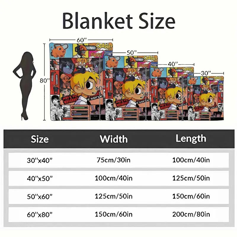 Anime Character Comic Art Flannel Fleece Throw Blanket - image 9