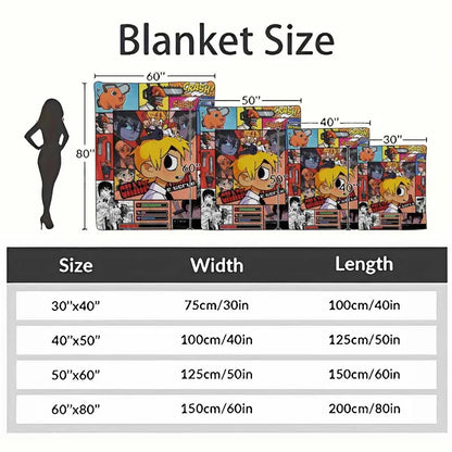 Anime Character Comic Art Flannel Fleece Throw Blanket - image 9