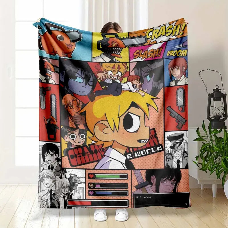 Anime Character Comic Art Flannel Fleece Throw Blanket - image 6