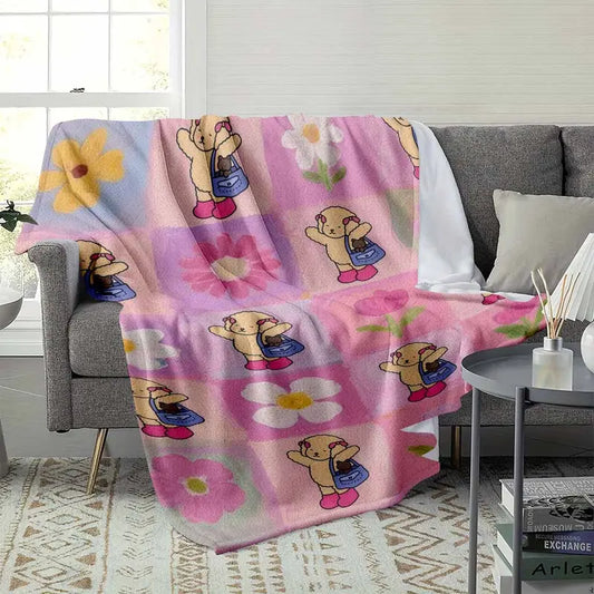 Fluffy Sheep Flannel Blanket, Soft Sherpa Fleece Throw - image 3