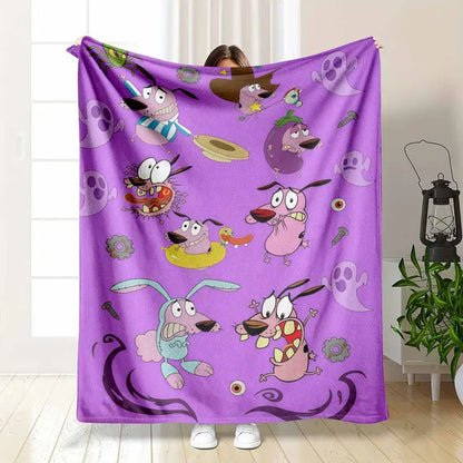 Cartoon Character Flannel Blanket 40x50 Inch for Kids
