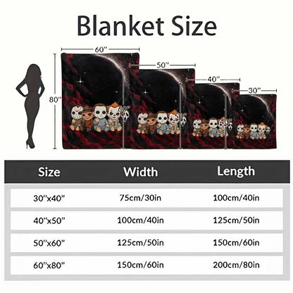 Horror Movie Character Flannel Blanket Ultra-Soft 60x80 Inch - image 4