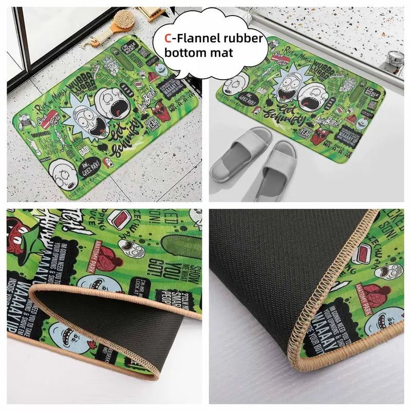 Rick and Morty Durable Washable Video Game Rug with Non-Slip Backing, 80x50cm - image 5