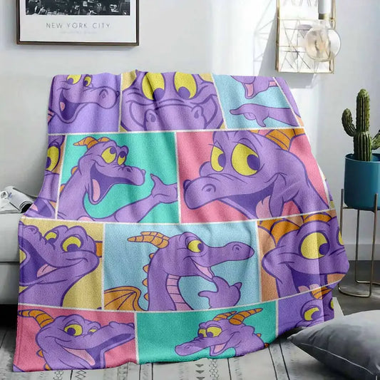 Figment Purple Dragon Flannel Blanket, 60x80 - image 2