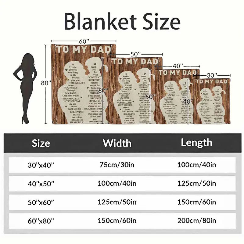 Flannel Throw Blanket for Dad, Soft 50x60 - image 4