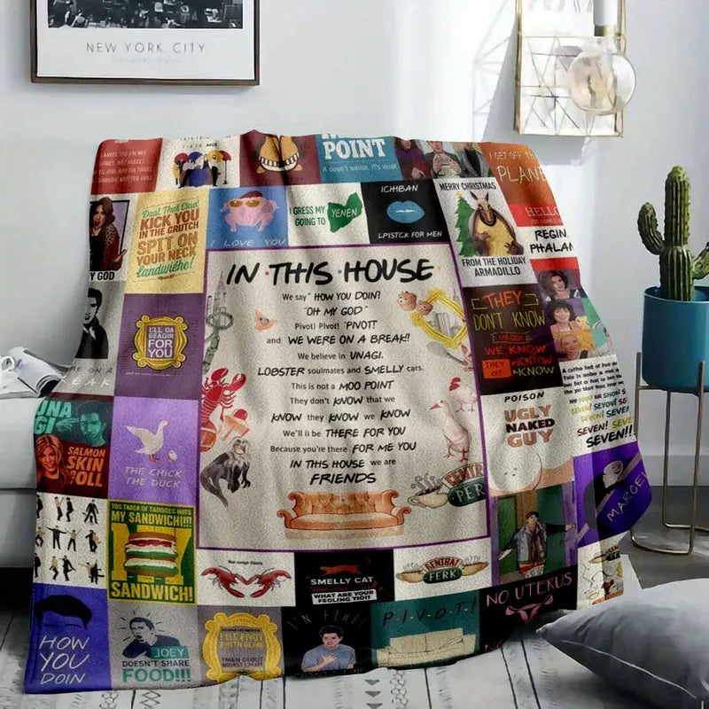 Friends Themed Flannel Blanket - Soft Anti-Pilling Throw - image 2