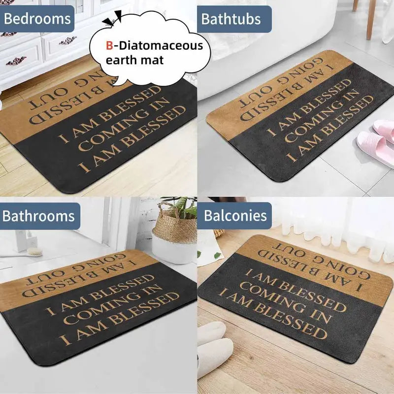 Blessed Entrance Doormat Non-Slip Durable Flannel Rubber Bottom Mat 80x50cm - image 12