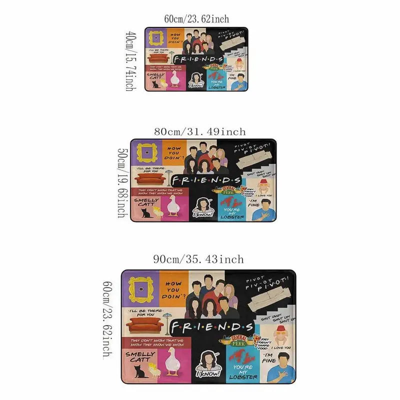 Friends Sitcom Area Rug Soft Flannel & Diatomaceous Earth Mat with Anti-Slip Backing - image 7