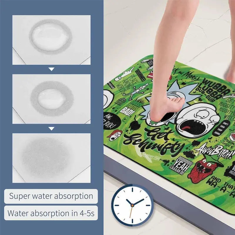 Rick and Morty Durable Washable Video Game Rug with Non-Slip Backing, 80x50cm - image 6