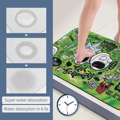 Rick and Morty Durable Washable Video Game Rug with Non-Slip Backing, 80x50cm - image 15
