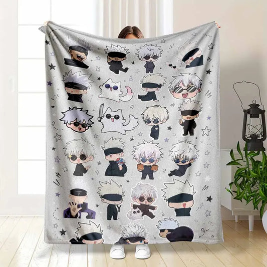 Jujutsu Kaisen Satoru Gojo Flannel Blanket Soft Throw