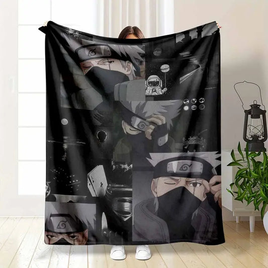 Kakashi Hatake Naruto Flannel Blanket Dark Aesthetic