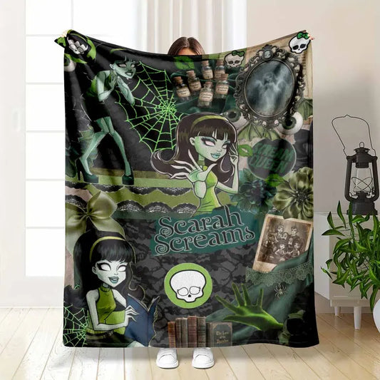 Soda Theme Fleece Blanket Maroon Sunflower Art Print