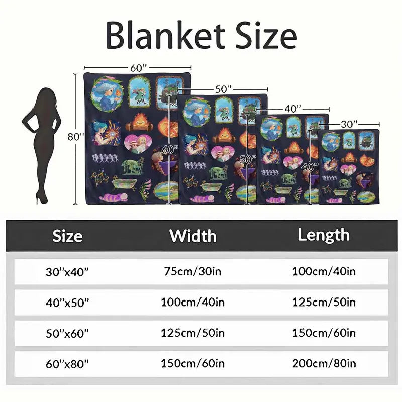 Anime Fantasy Flannel Blanket - Ultra Soft Plush Throw - image 4