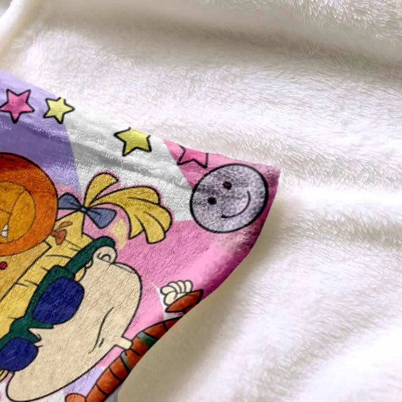 Y2K Retro Pink Flannel Blanket Throw - image 12