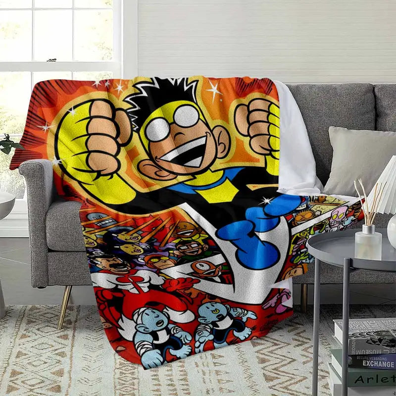 Superpower Hero Comic Art Flannel Blanket - image 3