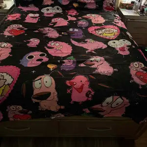 Courage the Cowardly Dog Flannel Blanket - Soft Throw - image 7